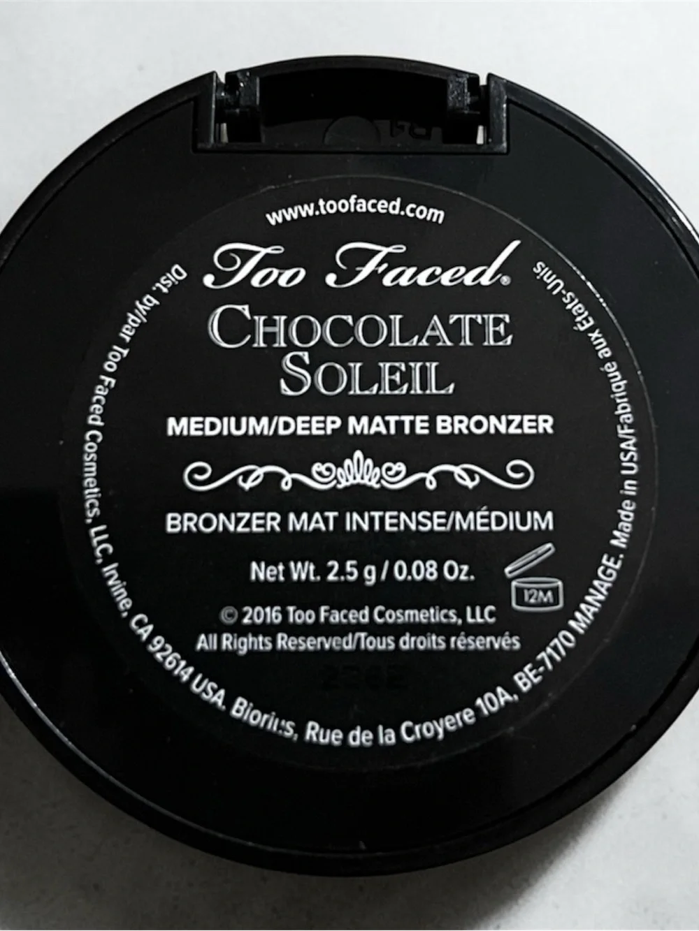 Too Faced Chocolate Soleil Matte Bronzer Medium/Deep Travel Size 0.08 oz New